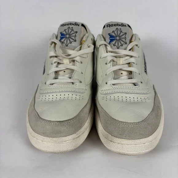 REEBOK VINTAGE MEN'S ATHLETIC SHOE WHITE SIZE 9 M WHITE AND BLUE CLASSIC - Picture 3 of 10
